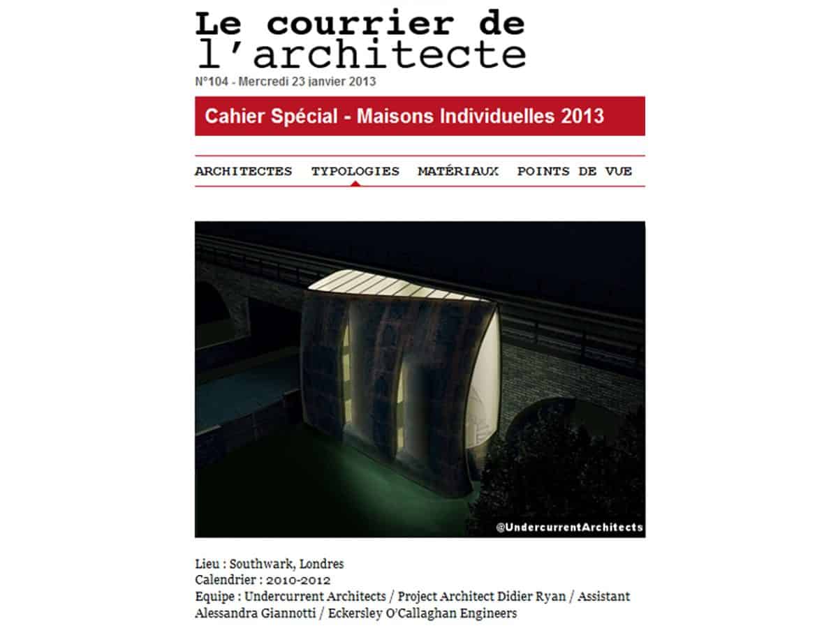Interview with Le courrier de l’architecte, France